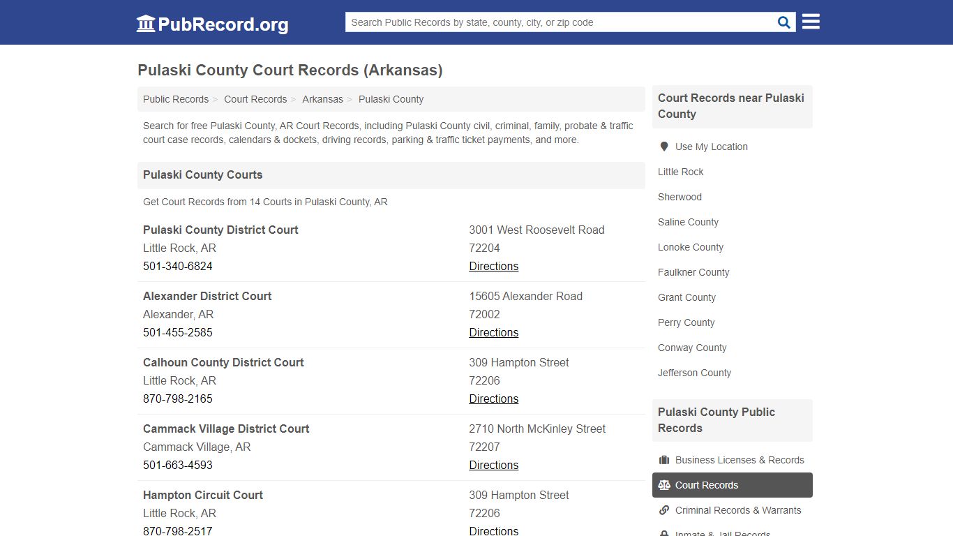 Free Pulaski County Court Records (Arkansas Court Records)
