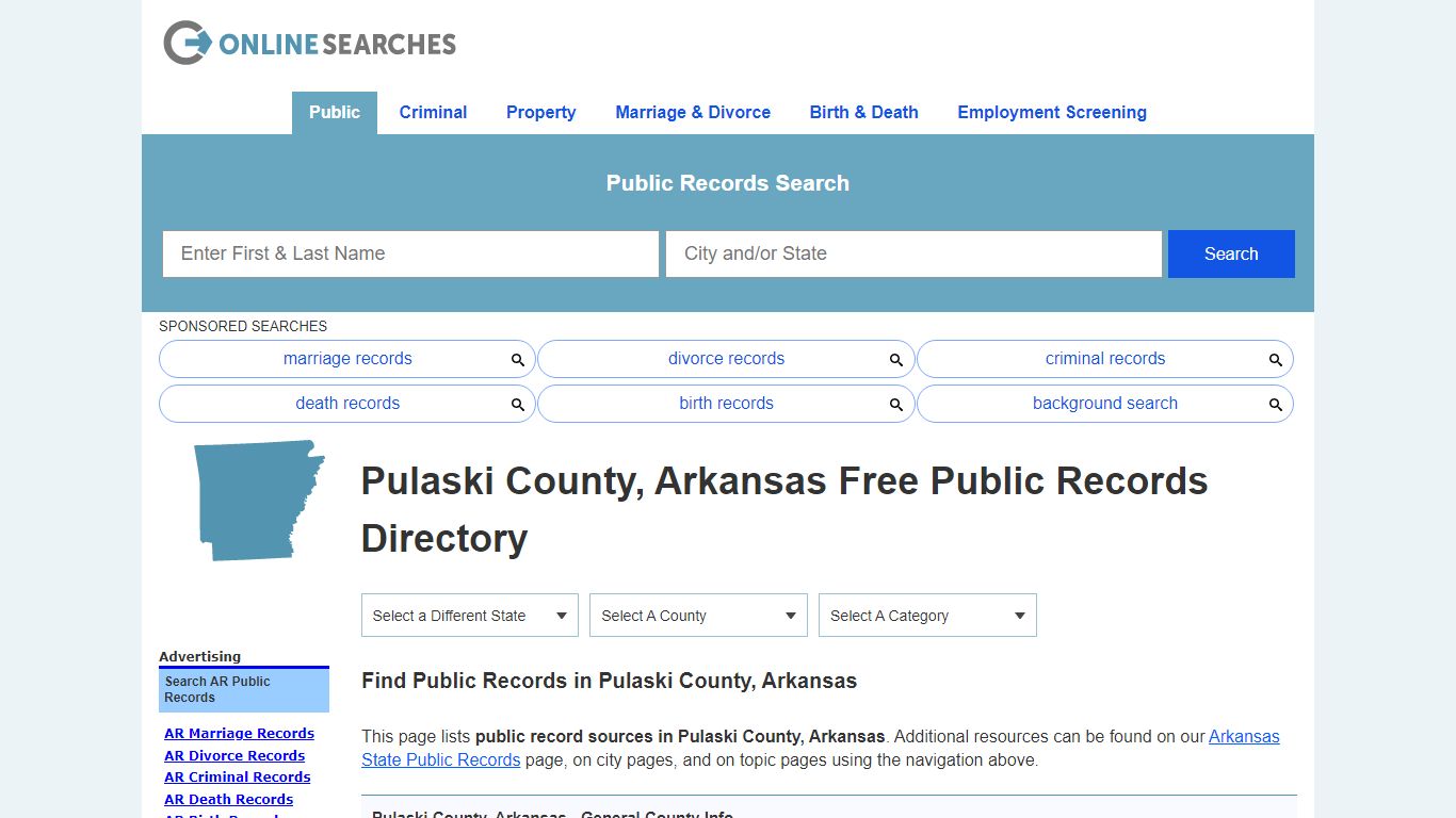 Pulaski County, Arkansas Public Records Directory
