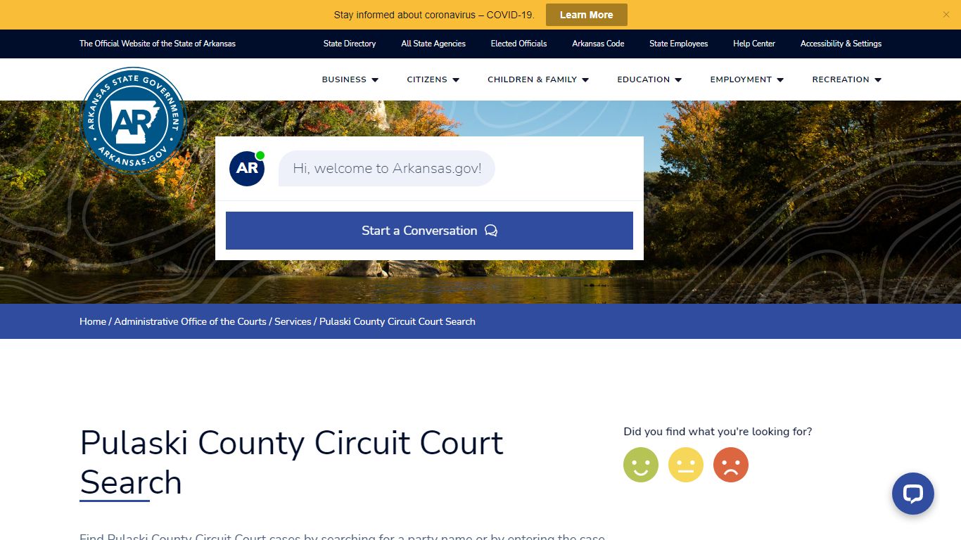 Pulaski County Circuit Court Search | Arkansas.gov